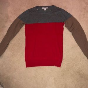 Vintage Style Color Blocked Sweater